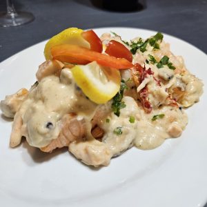 Salmon con salsa margarita
